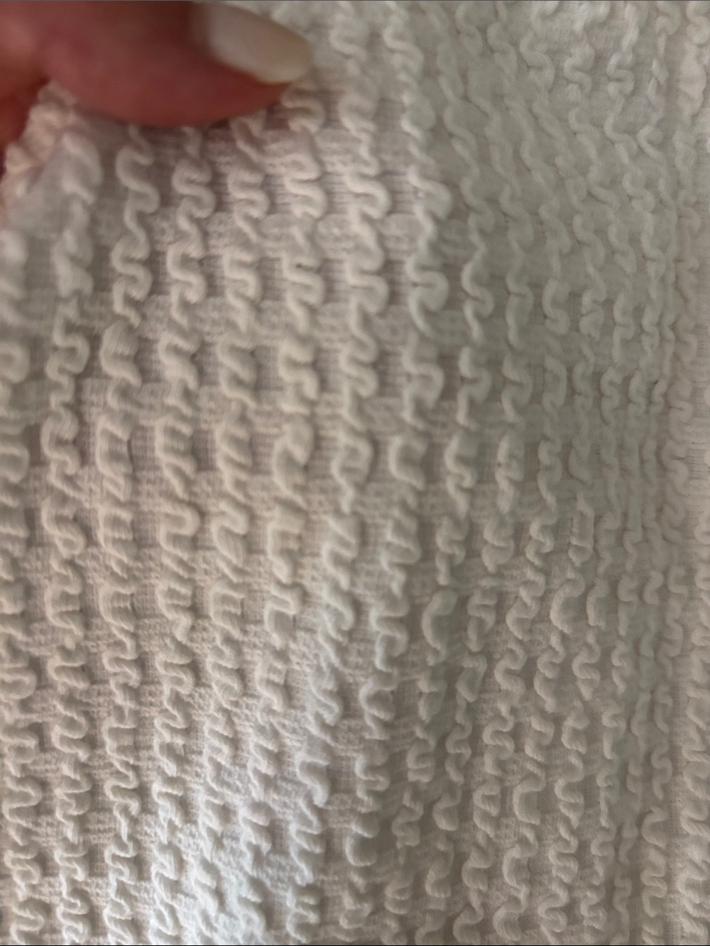 Club Monaco Off-White Textured One-Shoulder Top - Picture 6 of 6